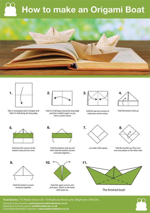 origami paper boat instructions