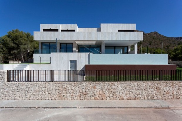 wall-stone-fence-modern-house-design-with-marble-fence ...