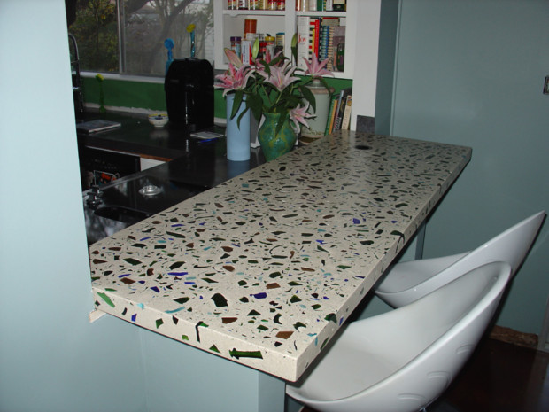 Beautiful Diy Recycled Glass Countertops New Countertop Trends