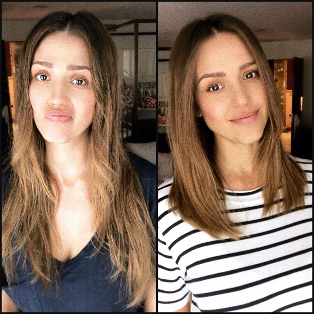 Jessica Alba Follows The Lob Trend With New Spring Haircut