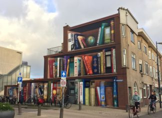 Dutch Artists Transformed a Building Into a Giant Bookcase