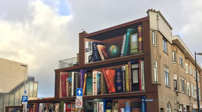 Dutch Artists Transformed a Building Into a Giant Bookcase