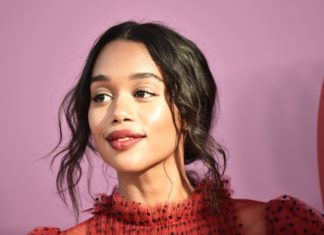 Laura Harrier Channels Our Favorite Red Carpet Trends