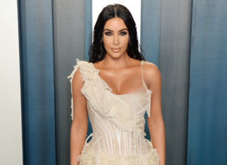 Kim Kardashian West at the 2020 Vanity Fair Oscar Party