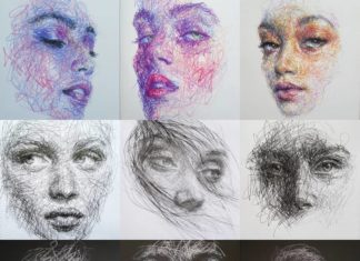 Liz Y Ahmet Finds Beauty in Chaos with Her Scribbled Portraits