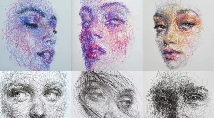 Liz Y Ahmet Finds Beauty in Chaos with Her Scribbled Portraits