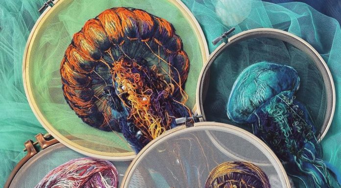 Discover the Magical World of Yuliya Kucherenko’s Jellyfish Embroidery