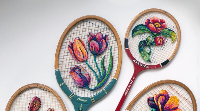 You Have to See Danielle Clough’s Tennis Racquet Embroidery