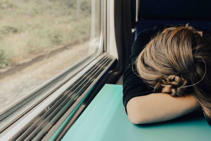 Sleeping in a train
