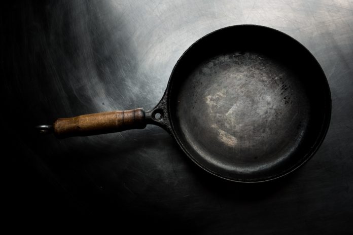 An old frying pan