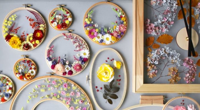 Embroidery Artists Olga Prinku Uses Flowers as Her Thread