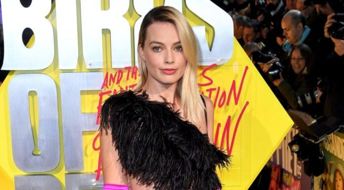 Margot Robbie at the "Birds of Prey" film premiere in 2020