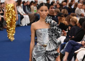 5 Haute Couture Fashion Week Trends We’ll Be Seeing Everywhere Model on the catwalk Alexandre Vauthier show, Runway, Fall Winter 2024, Haute Couture Fashion Week, in July 2023
