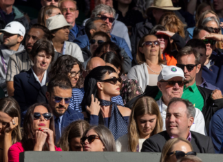 Stars Who Helped Put Micro-Bangs Back on the Map Katy Perry and Orlando Bloom at Wimbledon Tennis Championships in July 2023.