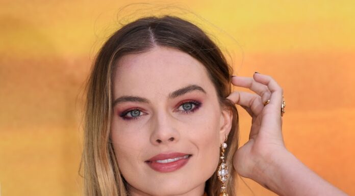 Margot Robbie at the "Once Upon a Time in... Hollywood" film premiere in 2019