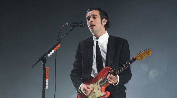 3 Artists to Listen to if You Love The 1975 Matty Healy from The 1975 at Reading Festival Day 3, in England, in 2022.