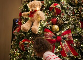 Acceptance and Commitment Therapy and “Sectorizing” Offer New Ways to Manage Holiday Stress Christmas tree with girl picking presents