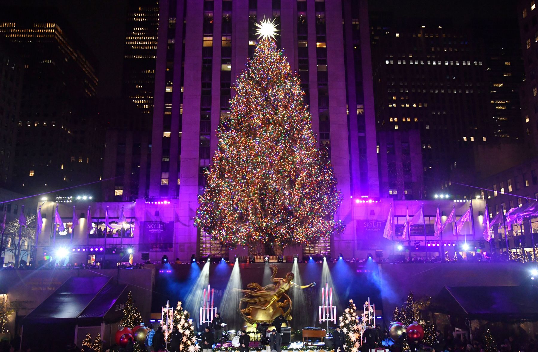 New York City Illuminates Rockefeller Center Christmas Tree for 2024