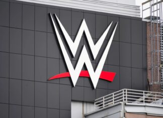 WWE Saturday Night’s Main Event: Rhodes, Gunther, and Morgan Retain Titles Stamford, CT - April 7, 2023 : World Wrestling Entertainment, Inc. also known as WWE logo on corporate headquarters building in Connecticut.