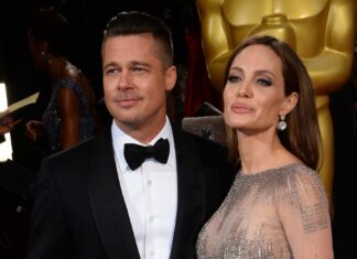 Brad Pitt and Angelina Jolie Finalize Divorce Settlement After Eight-Year Battle Brad Pitt and Angelina Jolie arrive on the red carpet at the 86th Academy Awards at the Hollywood and Highland Center in the Hollywood section of Los Angeles on March 2, 2014