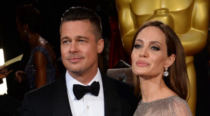 Brad Pitt and Angelina Jolie Finalize Divorce Settlement After Eight-Year Battle Brad Pitt and Angelina Jolie arrive on the red carpet at the 86th Academy Awards at the Hollywood and Highland Center in the Hollywood section of Los Angeles on March 2, 2014