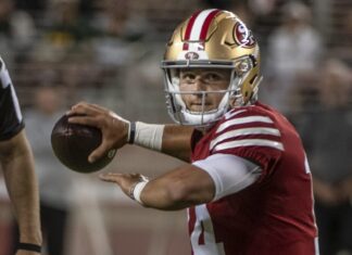 Brock Purdy Suffers Arm Injury During 49ers’ Loss to Lions San Francisco 49ers quarterback Brock Purdy in August 2022