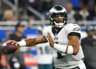 Eagles’ Playoff Hopes in Jeopardy as Jalen Hurts Enters Concussion Protocol Philadelphia Eagles QB Jalen Hurts in September 2022