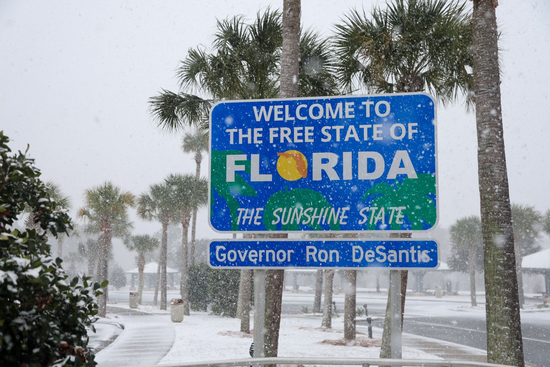 Historic Snowfall Blankets Florida Panhandle, Shattering Records My