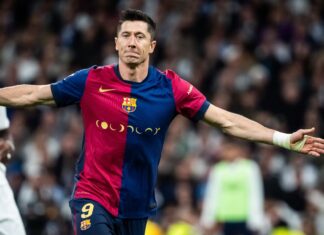 Barcelona Dominates Barbastro 4-0 to Advance in Copa del Rey Robert Lewandowski of Barcelona