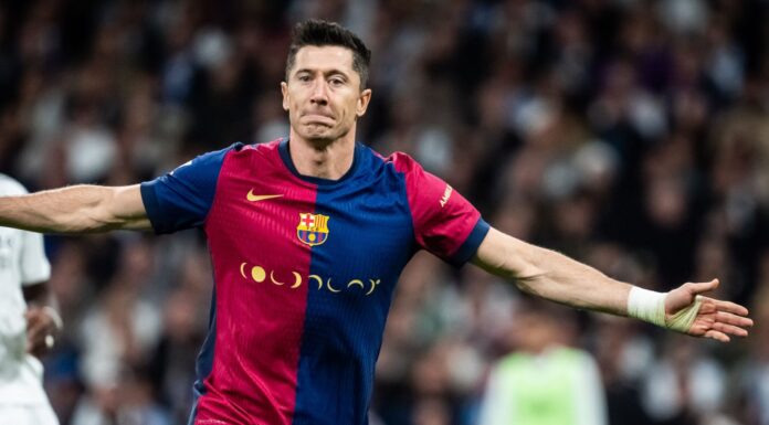 Barcelona Dominates Barbastro 4-0 to Advance in Copa del Rey Robert Lewandowski of Barcelona