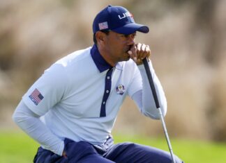 Tiger Woods’ Jupiter Links Triumphs in TGL Overtime Thriller Against McIlroy’s Boston Common Tiger Woods, professional golfer, at Ryder Cup in 2018