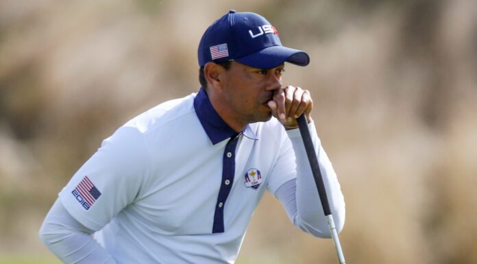 Tiger Woods’ Jupiter Links Triumphs in TGL Overtime Thriller Against McIlroy’s Boston Common Tiger Woods, professional golfer, at Ryder Cup in 2018